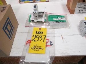 LOT (3) BREAKERS, CIRCUIT TYPE, 10A AMP RATING, 277VAC VOLT RATING, 1 POLE, MAGNETIC KIND. PART # MG24506 (W-44) LOADING & HANDLING FEE $5-